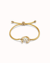 Camel Thread Bracelet With 18K Gold Plated Shell Pearl