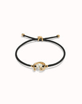 Black Thread Bracelet With 18K Gold Plated Shell Pearl