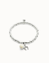 Beaded Stretch Bracelet With A Murano Glass And A Horseshoe Charm