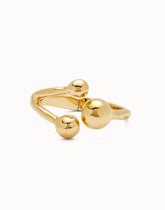 Cuff Bracelet With Three 18K Gold Plated Beads