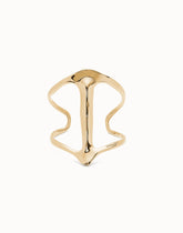 Cuff Bracelet With Stingray Structure - Gold