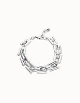 Sterling Silver Plated Alloy Bracelet With Links
