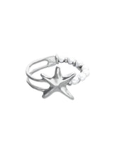 Bracelet Orion With Pearls and Starfish - Silver
