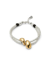 Bracelet Axis Double-Strand Bracelet With Lobster Clasp and Two Drops - Multicolor