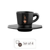 Set 4 8-Faces Cups Black