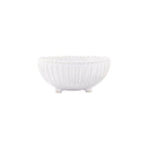 Incanto Stone White Stripe Footed Bowl