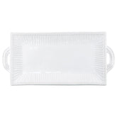 Incanto Stone White Stripe Rectangular Handled Platter