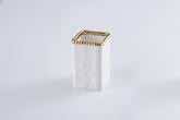 Vanity Accessories With Gold Beads Toothbrush Holder