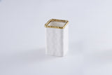 Vanity Accessories With Gold Beads Toothbrush Holder