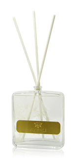 Clear Bottle Reed Diffuser with White Flower and White Reeds, "Cold Water" Scent