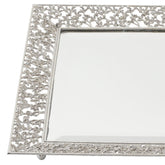 Isadora Beveled Mirror Tray - Silver