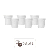 Set 6 Bicchierini Octagonal White