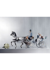 Bridal Carriage Couple Sculpture - Limited Edition