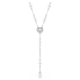 Swarovski Ariana Grande Capsule Pearl Y Heart Necklace White