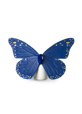 Butterfly Figurine, Golden Luster & Blue
