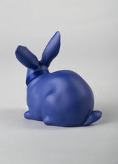 Attentive Bunny, Blue/Gold