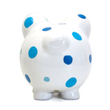 Blue Multi-Dot Piggy Bank