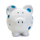 Blue Multi-Dot Piggy Bank