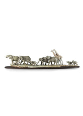African Savannah Wild Animals Sculpture