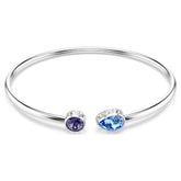Chroma bangle Mixed cuts, Multicolored, Rhodium plated