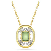 Swarovski Chroma Pendant Octagon cut, Green, Gold-tone plated