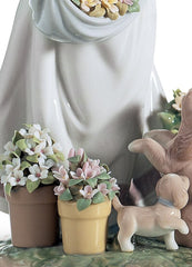 A Romp In The Garden Girl Figurine