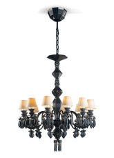 Belle De Nuit 12 Lights Chandelier, Absolute Black (US)