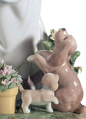 A Romp In The Garden Girl Figurine