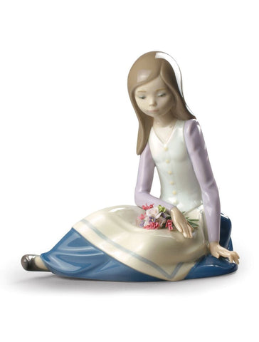 Contemplative Young Girl Figurine (LAST IN STOCK)