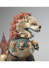 Guardian Lioness Sculpture, Red - Limited Edition