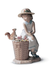Hello Little Squirrel! Girl Figurine
