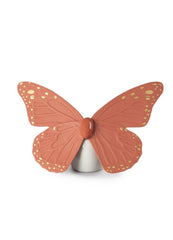 Butterfly Figurine, Golden Luster & Coral