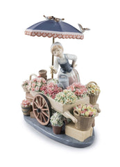 Flowers Of The Season Woman Sculpture