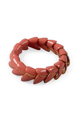 Heliconia Bracelet, Coral