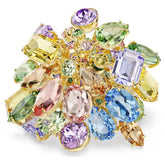 Gema cocktail ring Mixed cuts, Multicolored, 18K gold plated