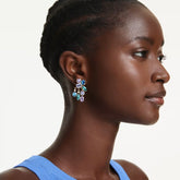 Gema earring jackets Mixed cuts, Multicolored, Gold-tone plated