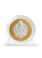 Goddess Lakshmi Decorative Plate, Golden Luster