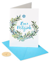 MAZEL TOV BAR MITZVAH GREETING CARD