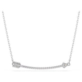 Idyllia pendant Mixed cuts, Arrow, White, Rhodium plated