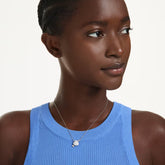 Idyllia pendant Mixed cuts, Heart, White, Mixed metal finish