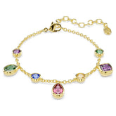 Imber bracelet Mixed cuts, Multicolored, 18K gold plated