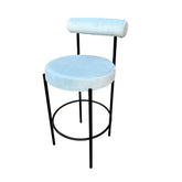 Kaya Barstool - Black/Light Blue Cushion RENTAL