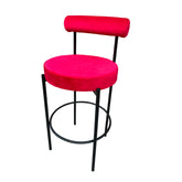 Kaya Barstool - Black/Red Cushion RENTAL