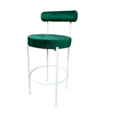 Kaya Barstool - White/Green Cushion RENTAL
