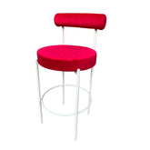 Kaya Barstool - White/Red Cushion RENTAL