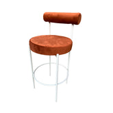 Kaya Barstool - White/Rust Cushion RENTAL