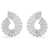 Matrix Pierced Hoop Earrings White