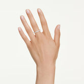 Matrix Vittore band ring Round cut, White, Gold-tone plated