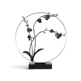 Black Orchid 22" Moon Gate Sculpture