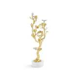 Lovebirds Silver & Gold Candelabra